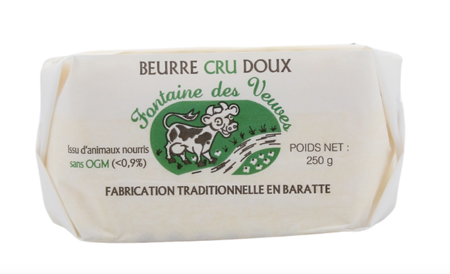 Beurre cru de baratte doux - 250g