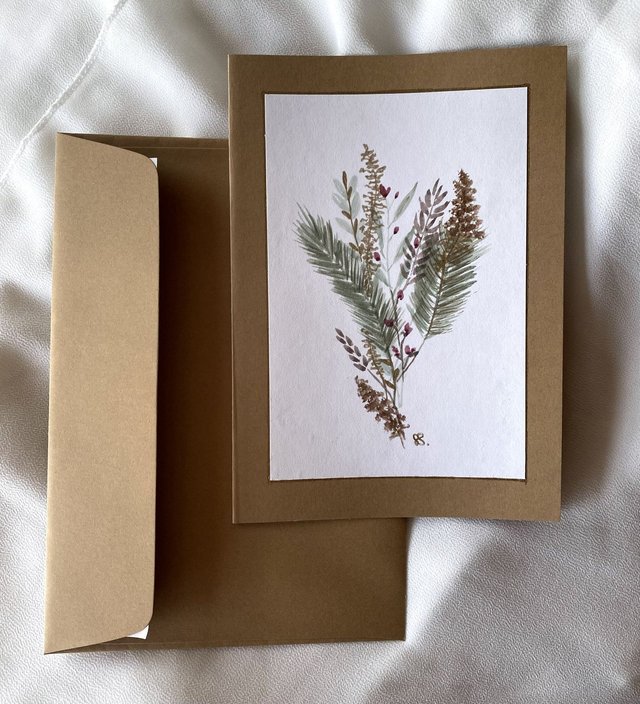 Doppelkarte - Festliche Blütenharmonie