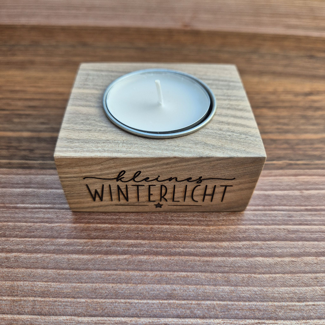 Teelicht, kleines Winterlicht