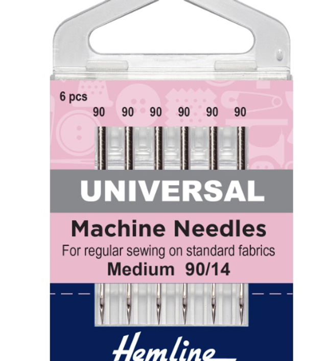 Sewing Machine Needles: Universal: Medium/Heavy 90(14): 6 Pieces