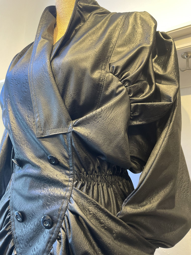 Vintage 80s Bhatti faux leather dress