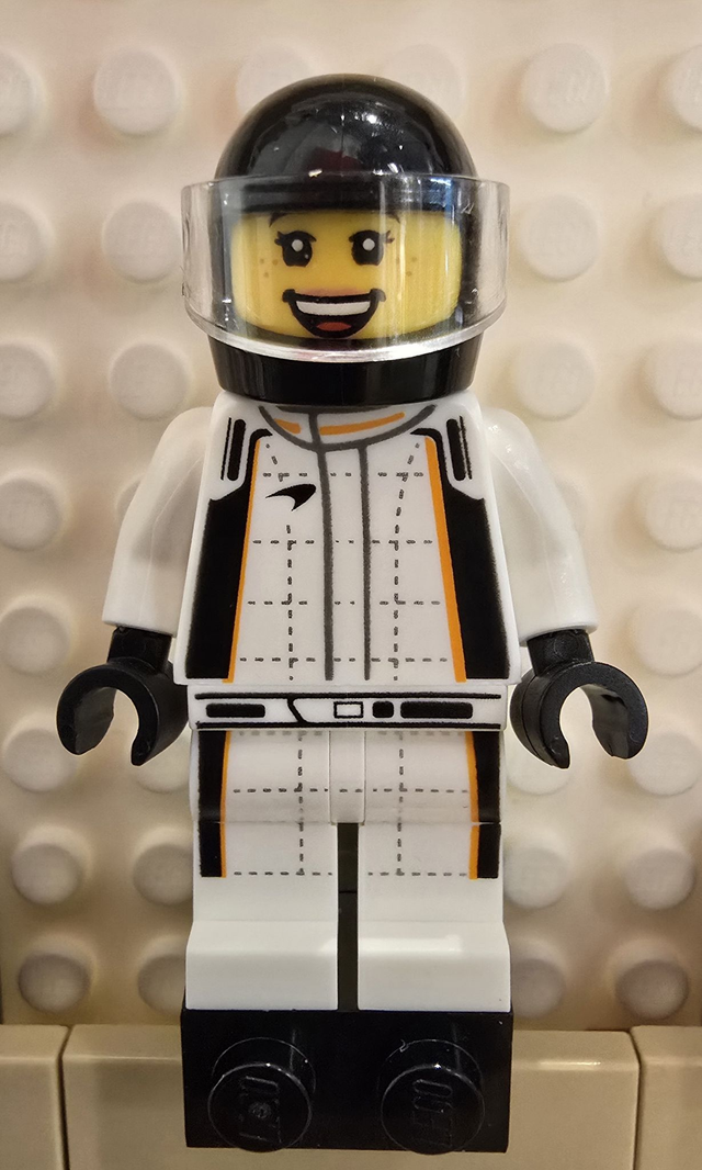 LEGO sc107 McLaren Solus GT Fahrerin Minifigur