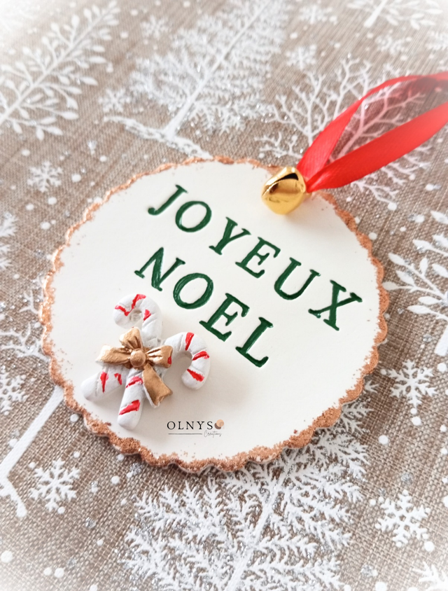Décoration de Noël / Ornement en argile &quot;Joyeux Noël&quot;