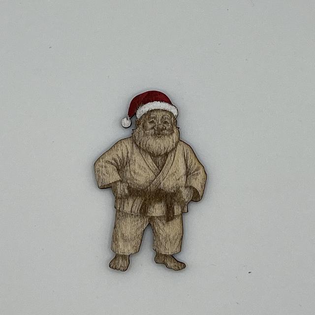 Magnet père Noël judoka