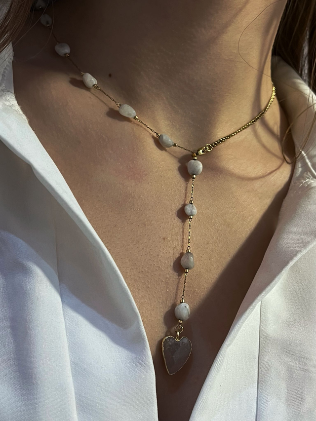 Naszyjnik „Serca Nocy” 🌙🤍💫