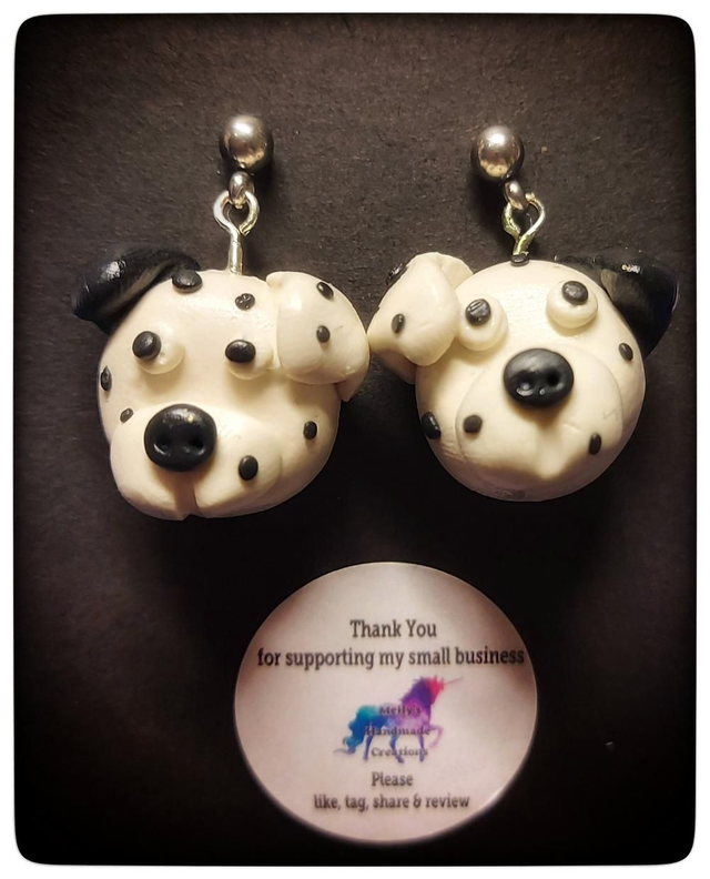 Dalmatian Dog Earrings