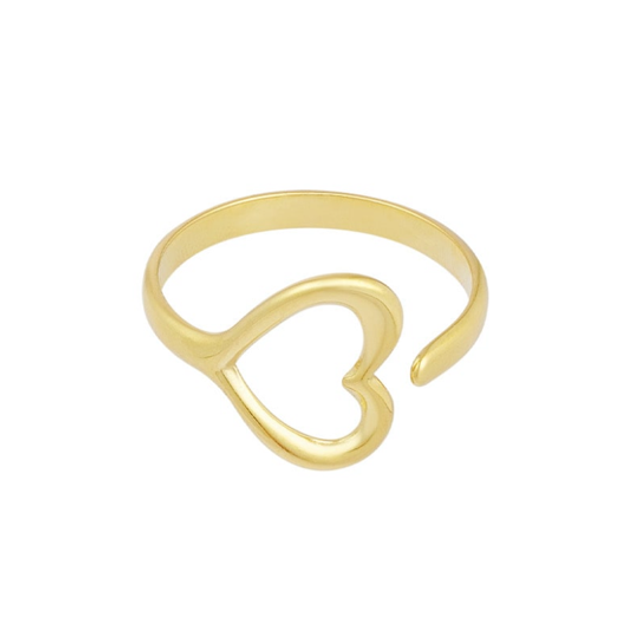 Ring upside down goud