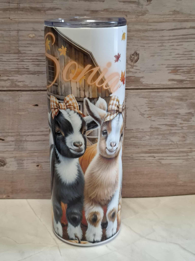 Gourde canette biquette personnalisée