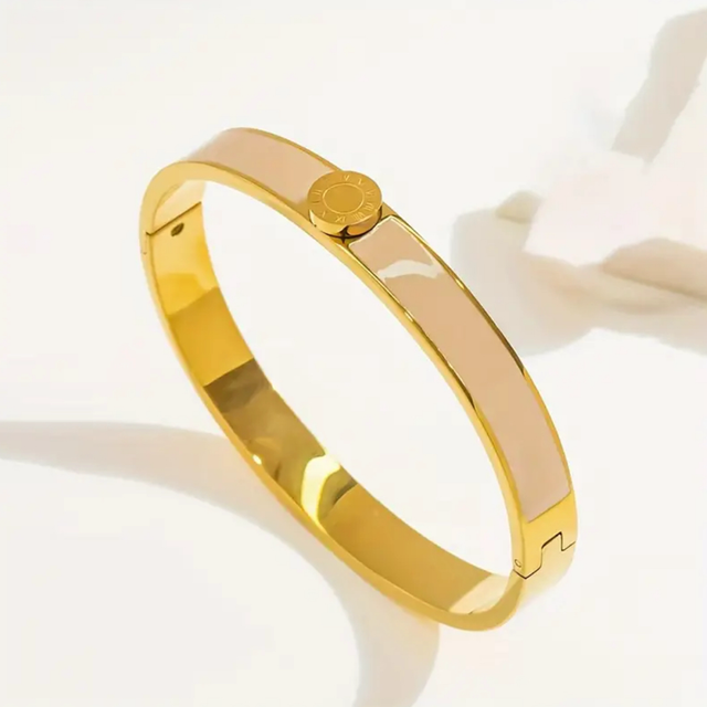 Champagne enamel bracelet