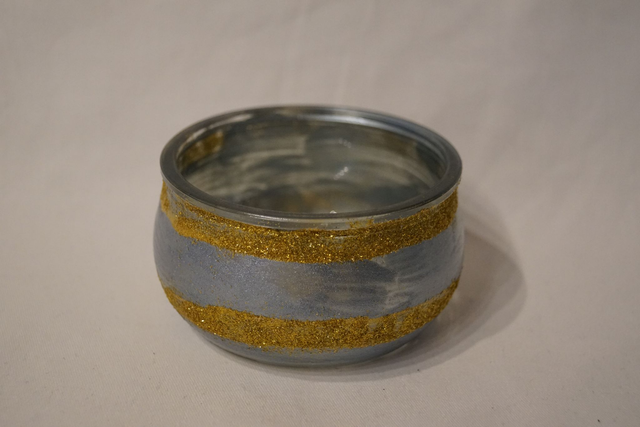 Teelichtglas "Glitzer" 