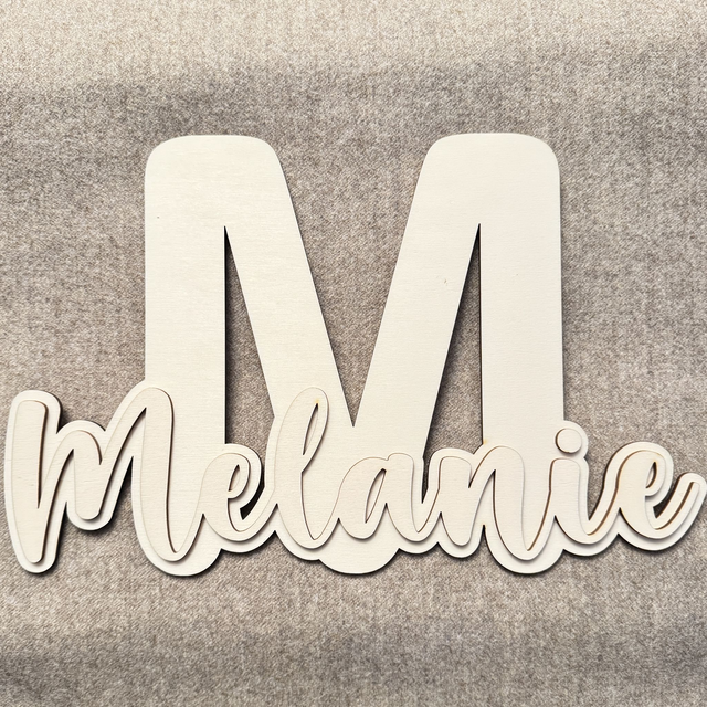 MELANIE • 3D Holz-Schild