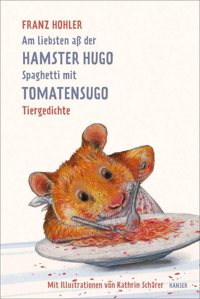 Am liebsten ass der Hamster Hugo Spaghetti mit Tomatensugo