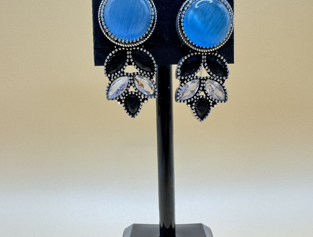 Oxidised Blue stone hangings