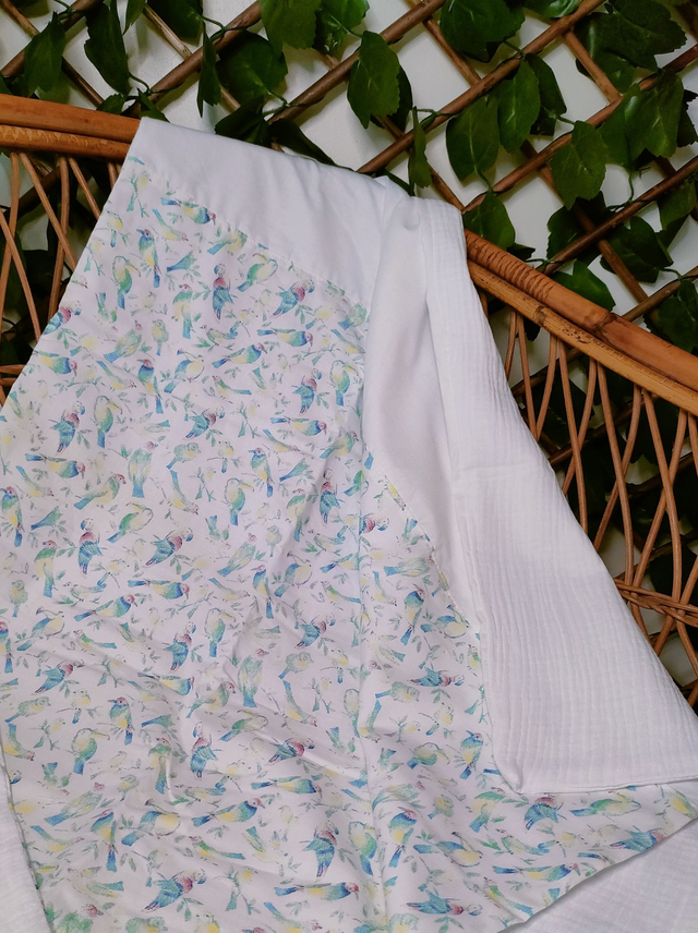 Couverture légère thème perroquet - Personnalisable