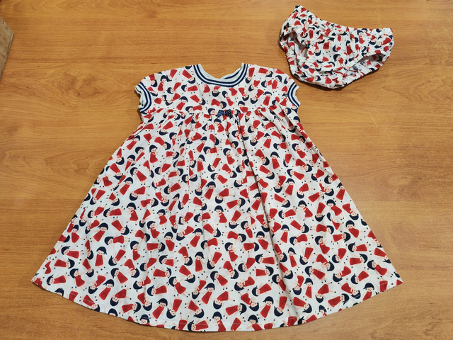 Ensemble robe + culotte assortie 12 mois