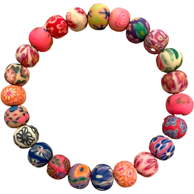 Armband vintage floral 8 mm