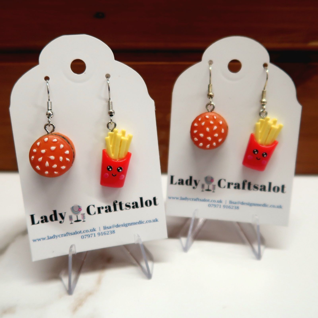 Burger & Fries Earrings