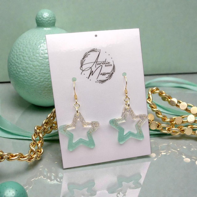 Boucles d'oreilles "Stapelia"