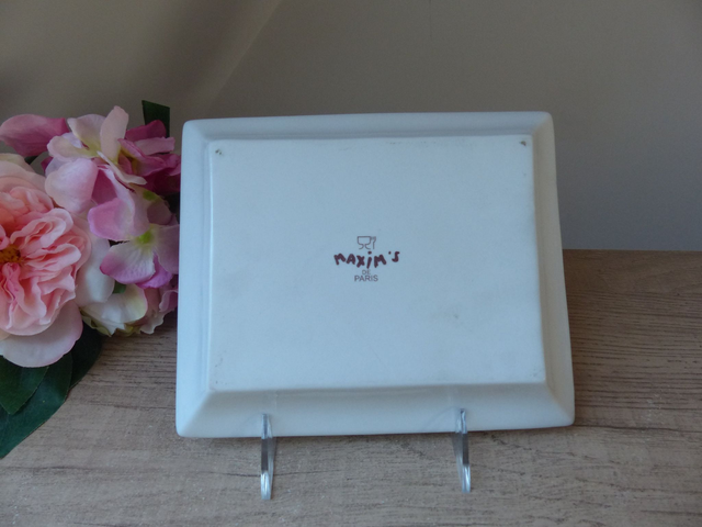 Vide-Poche Cendrier MAXIM’S Années 1980 - Art Nouveau, Plat à Bijoux ou Gourmandises, Plat Apéritif ou Chocolats - Déco Vintage Chic Cadeau