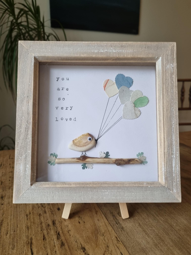 Large framed picture - 'you are so very loved'. Frame size 18cm x 18cm.