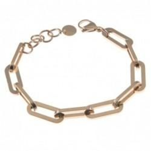 Bracciale donna in acciaio rosato