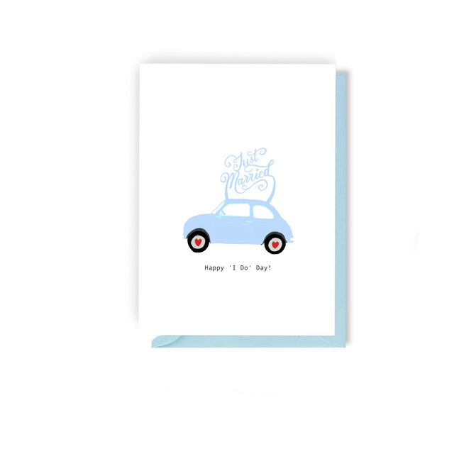 I Do Car - Illustrated Wedding Card