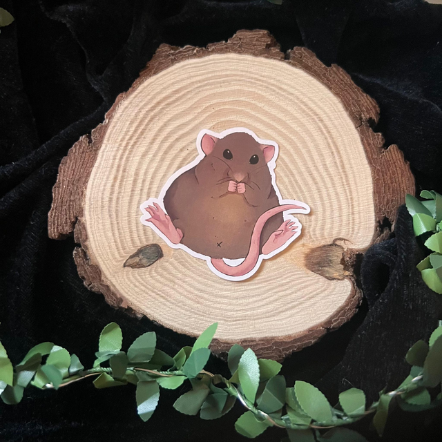 Sticker Rata // Rata marrón oscuro