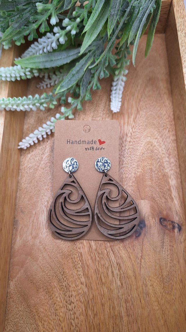 Vollholz Ohrringe " Finn"