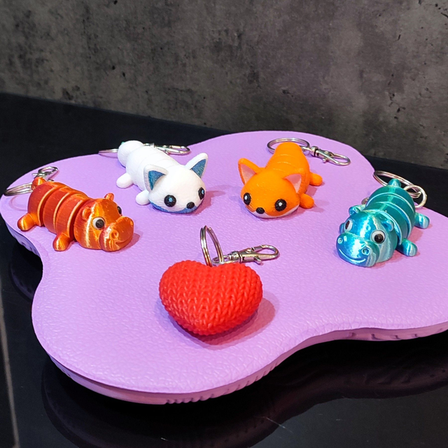 Animaux Articulés 3D - Mini Jouets Fidget en Couleurs Uniques | Porte-Clés Originaux &amp; Qualité Supérieure