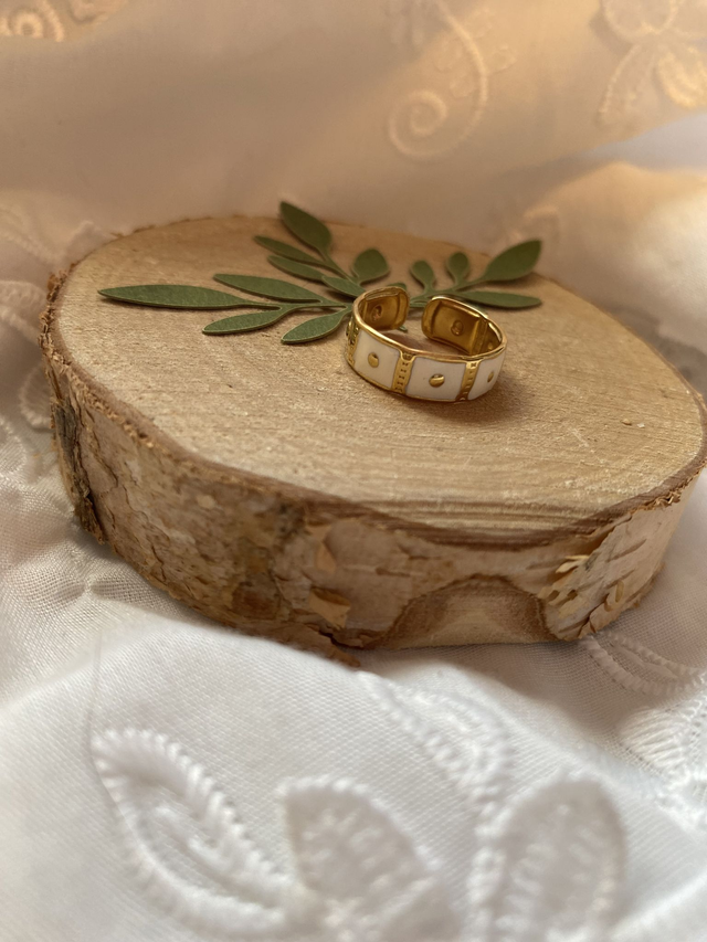 Bague anneau blanc 