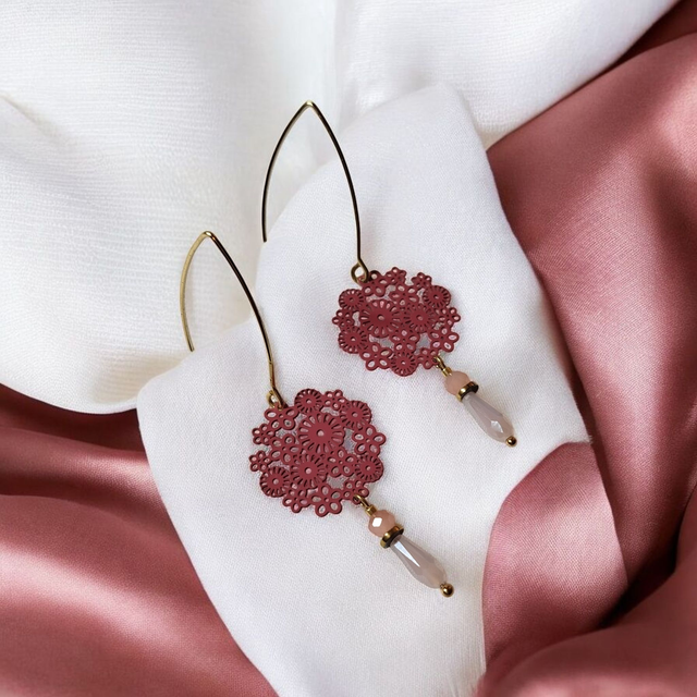 Boucles d&#039;oreilles rose