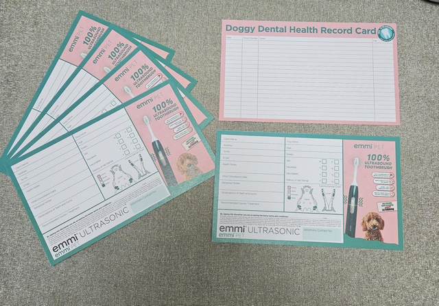 Professional Doggy Dental Record Cards Pack of 50