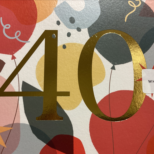 Birthday Age 40th (Balloons) WF 