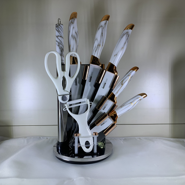 Lot de couteau marbré 