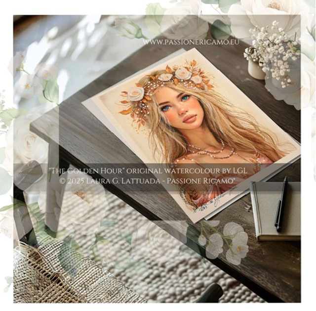  The golden hour  - Reproduction of  the Original Watercolor Painting