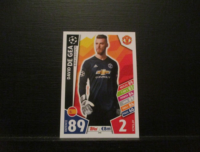 David Gea - UEFA Champions League Match Attax 2017/18 Original Trading Card #146
