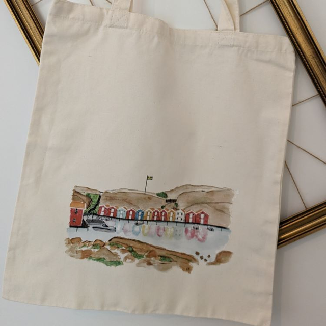 Stofftasche "Schwedenhäuser"