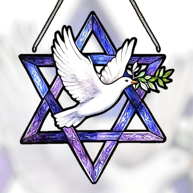 Capteur de soleil &quot;Colombe étoile de David&quot;