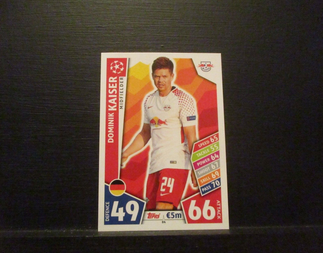 Dominik Kaiser - UEFA Champions League Match Attax 2017/18 Original Trading Card #84