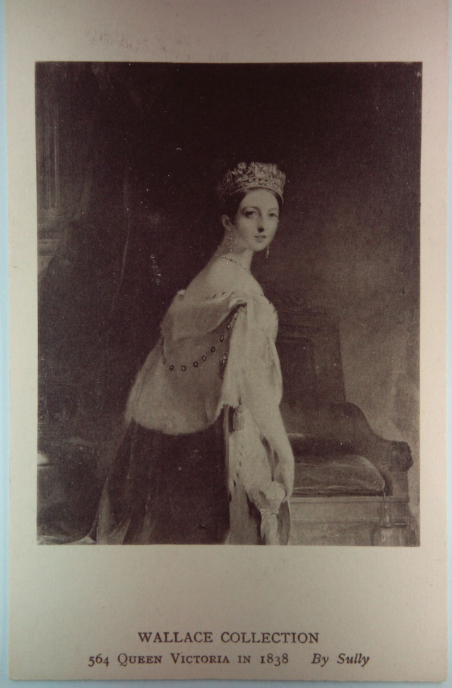 Queen Victoria , Wallace Collection 564 Queen Victoria in 1838 by Sully - Postcard Our Ref No. A345