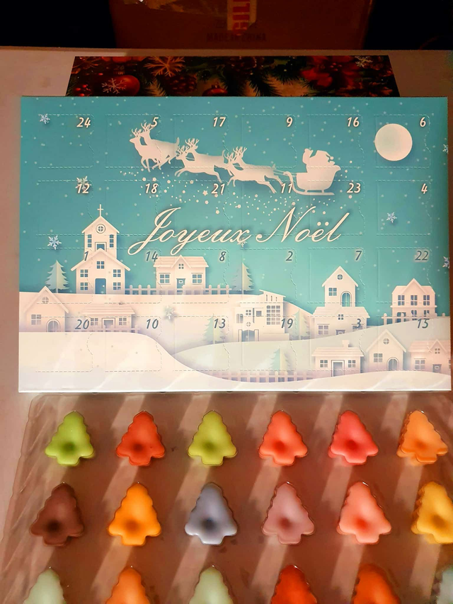 Calendrier de l'avent de fondants parfumés