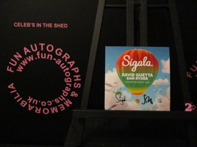 Sigala &amp; Sam Ryder - 'Living Without You' Authentic Autographed Single Cover (2)