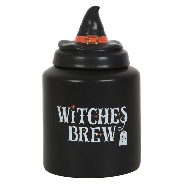 Boîte à thé en céramique Witches Brew Ne reviens pas