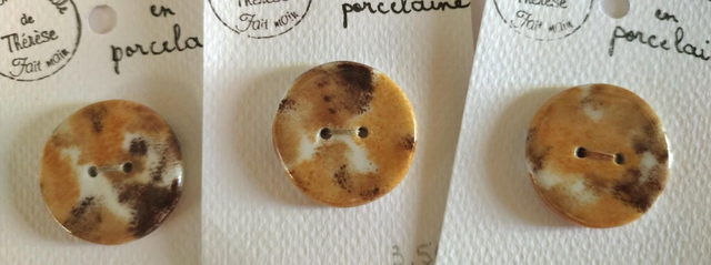 Bouton rond marbré 2,5 cm
