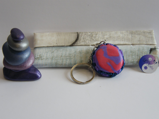 Macaron Violet/Rose marbré