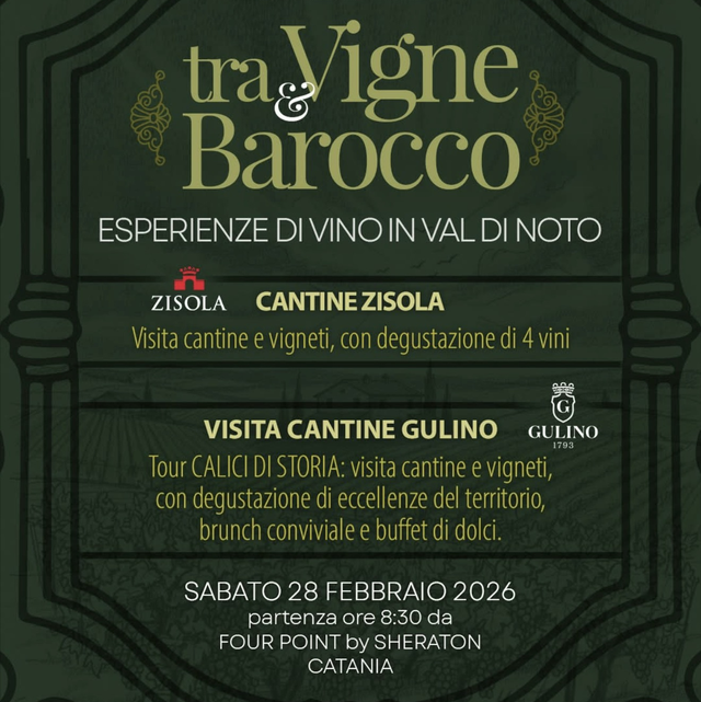 VIAGGIO ENOGASTRONOMICO ZISOLA/GULINO