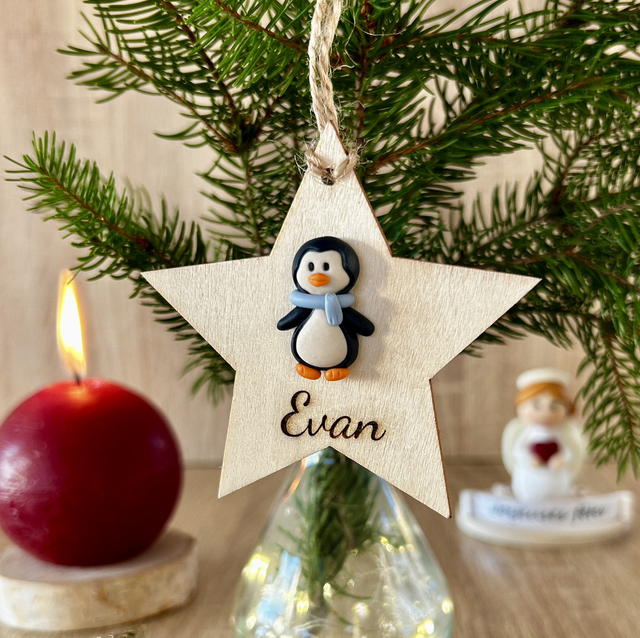 Suspension étoile de Noël personnalisable