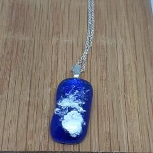 Blue mica pendant 