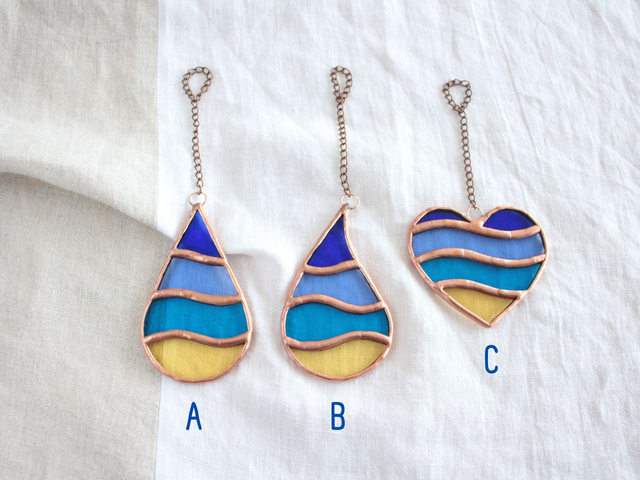 🏖️ Suspension Bord de Mer en vitrail