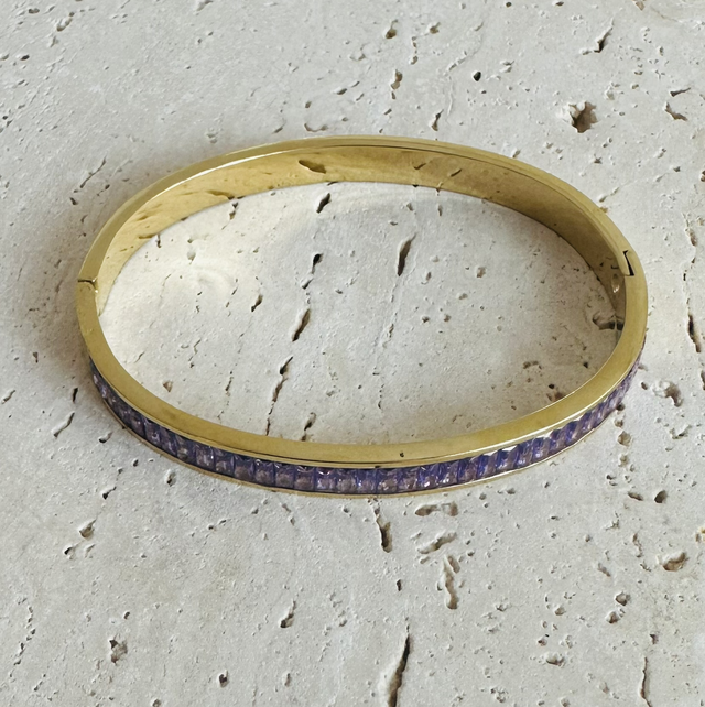 Cuff armband paars
